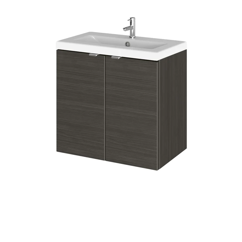 Hudson Reed Fusion Wall Hung 600mm Vanity Unit With 2 Doors & Basin