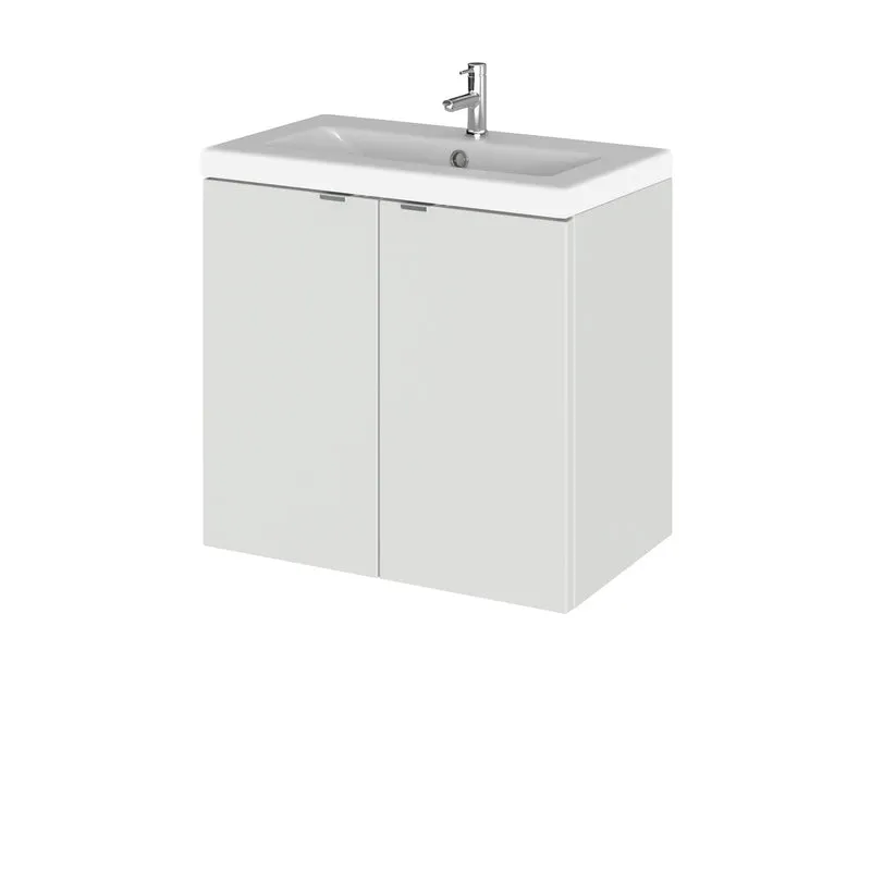 Hudson Reed Fusion Wall Hung 600mm Vanity Unit With 2 Doors & Basin