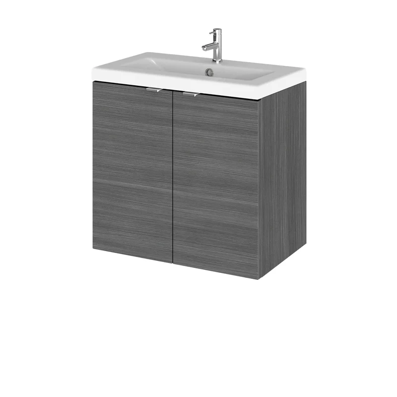 Hudson Reed Fusion Wall Hung 600mm Vanity Unit With 2 Doors & Basin