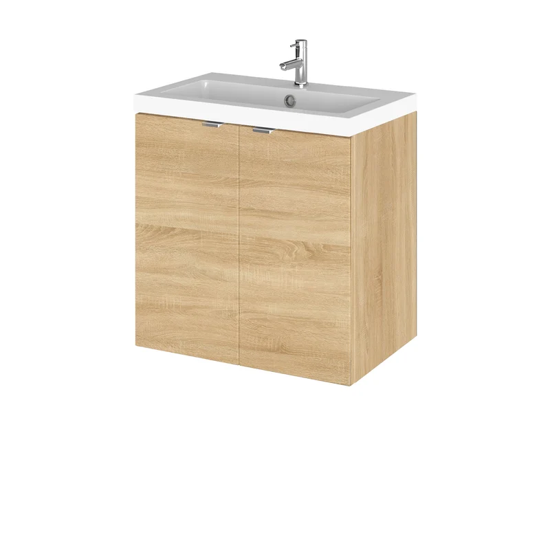 Hudson Reed Fusion Wall Hung 500mm Vanity Unit With 2 Doors & Basin