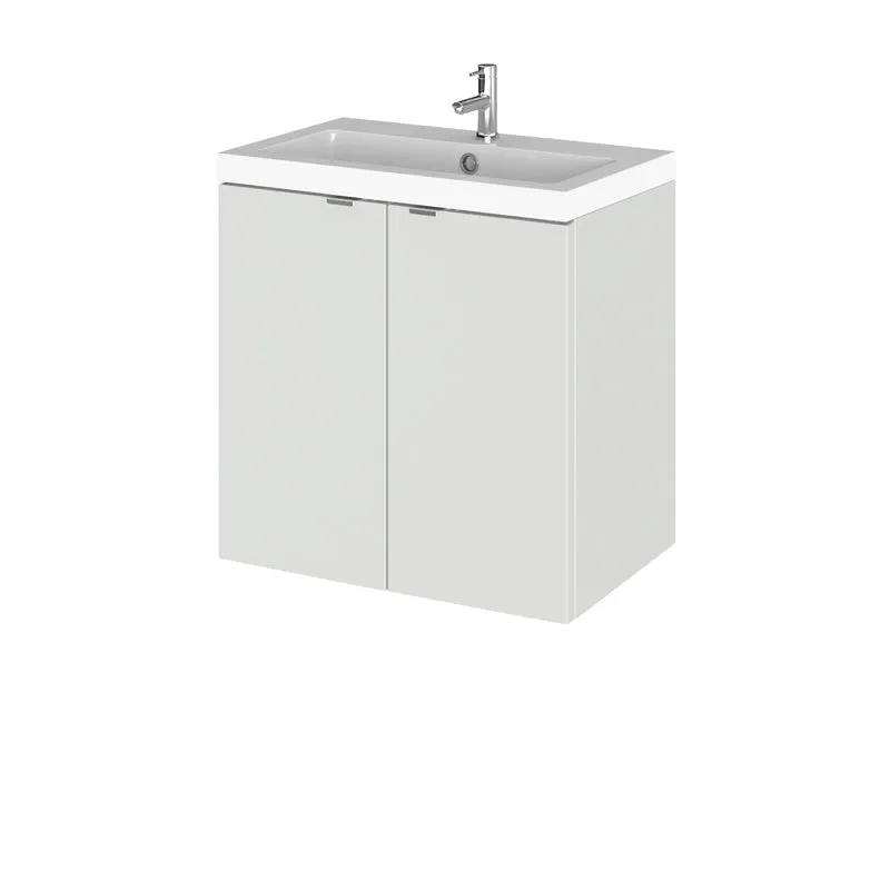 Hudson Reed Fusion Wall Hung 500mm Vanity Unit With 2 Doors & Basin