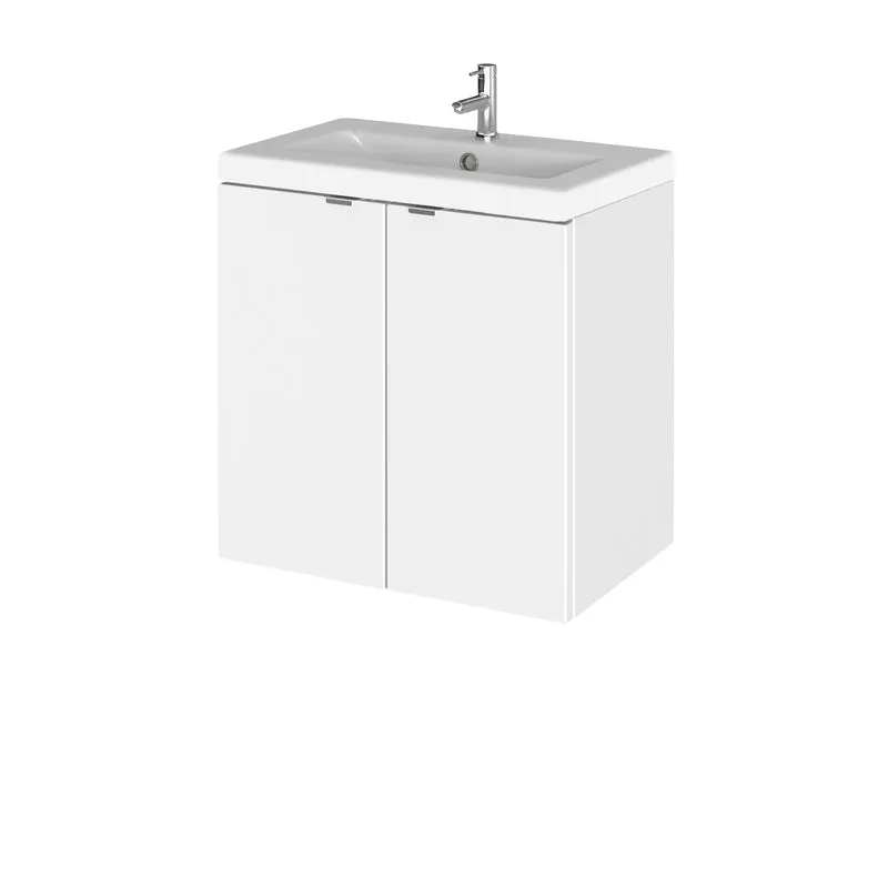 Hudson Reed Fusion Wall Hung 500mm Vanity Unit With 2 Doors & Basin