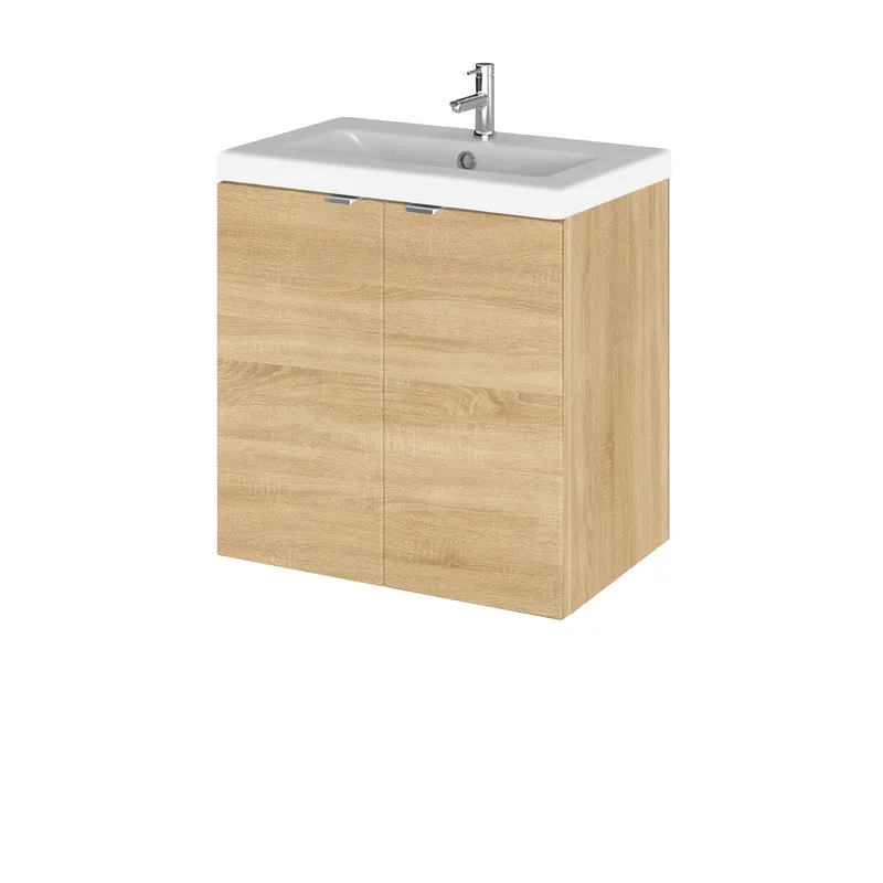 Hudson Reed Fusion Wall Hung 500mm Vanity Unit With 2 Doors & Basin