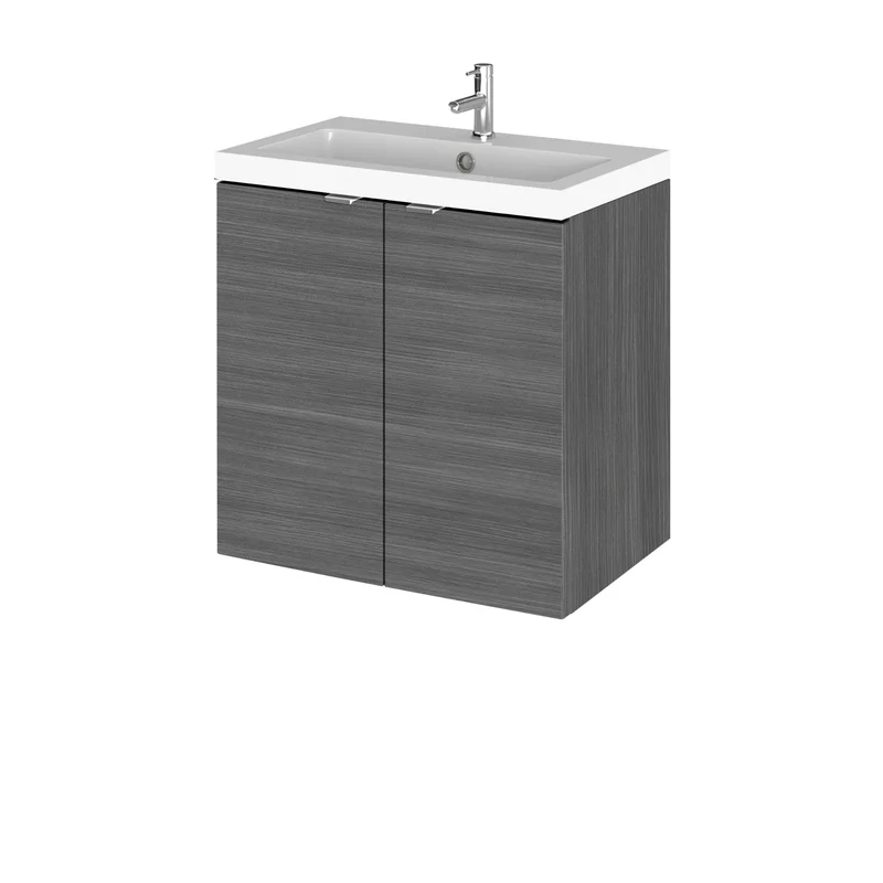 Hudson Reed Fusion Wall Hung 500mm Vanity Unit With 2 Doors & Basin