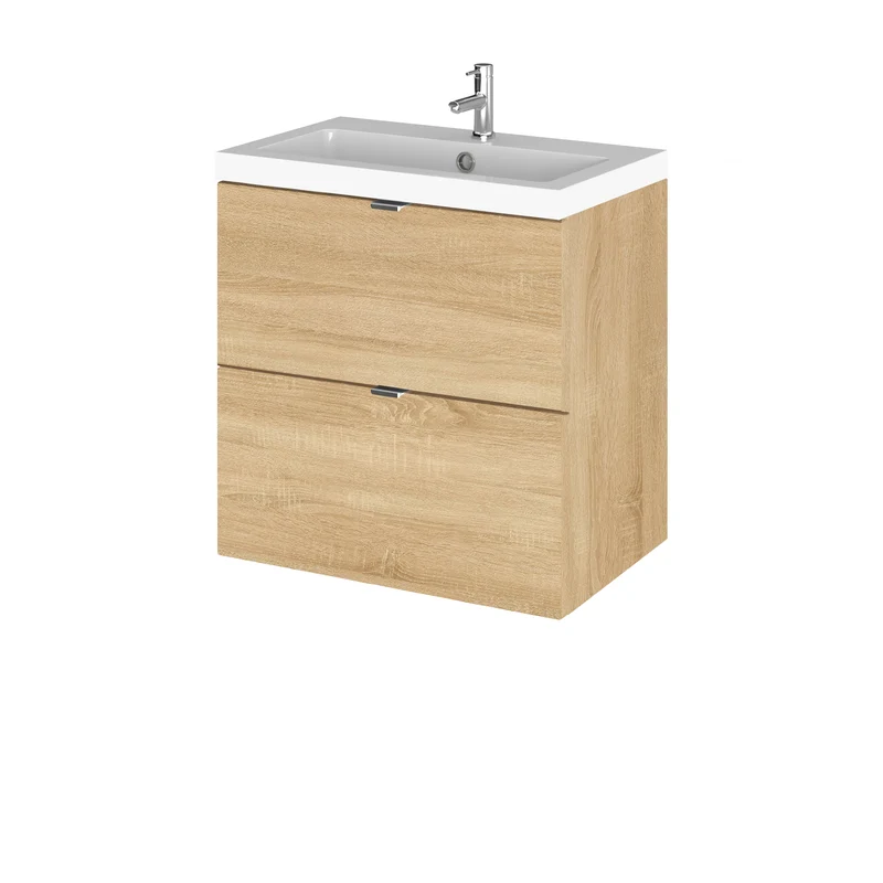 Hudson Reed Fusion Wall Hung 500mm Vanity Unit With 2 Drawers & Basin