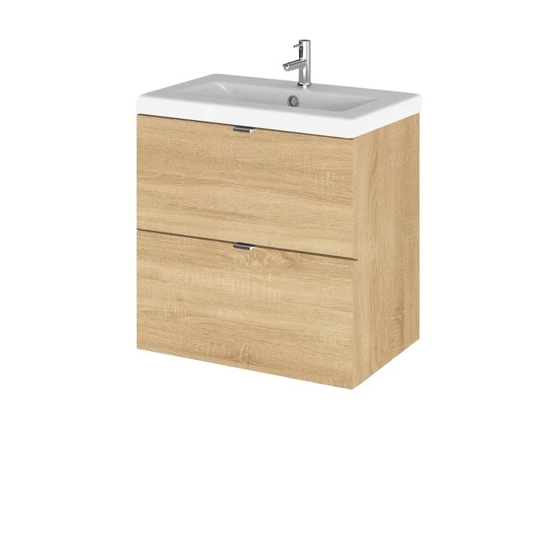 Hudson Reed Fusion Wall Hung 500mm Vanity Unit With 2 Drawers & Basin
