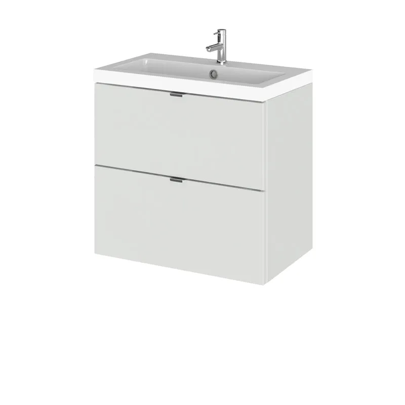 Hudson Reed Fusion Wall Hung 600mm Vanity Unit With 2 Drawers & Basin