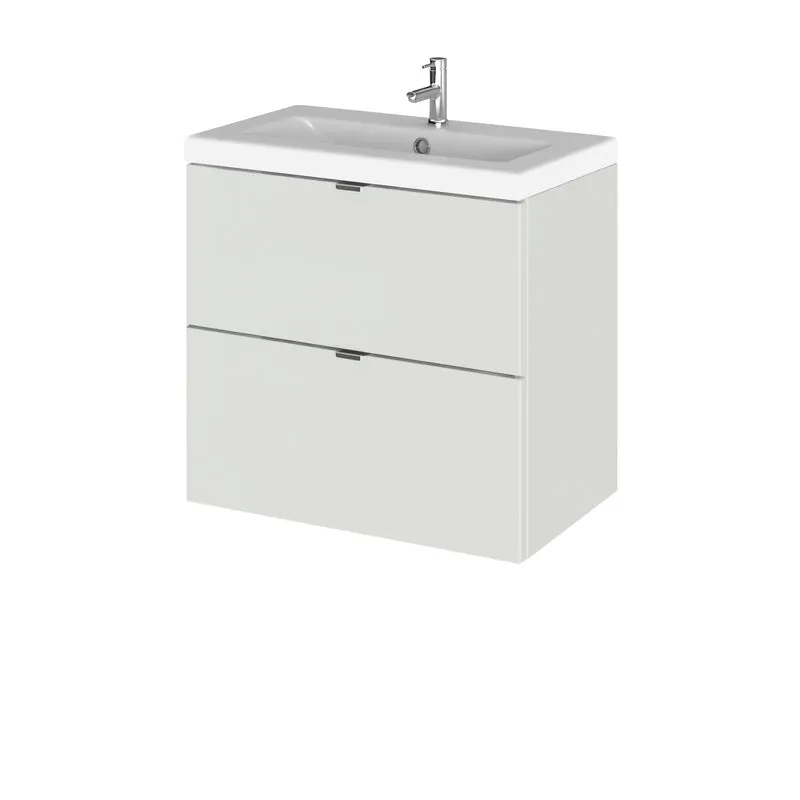 Hudson Reed Fusion Wall Hung 600mm Vanity Unit With 2 Drawers & Basin