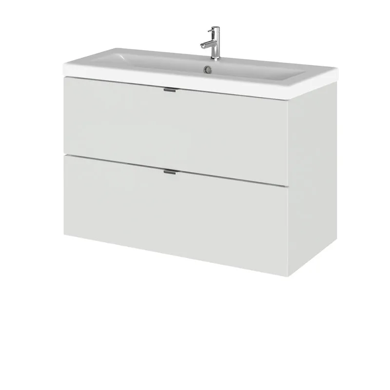Hudson Reed Fusion Wall Hung 800mm Vanity Unit With 2 Drawers & Basin
