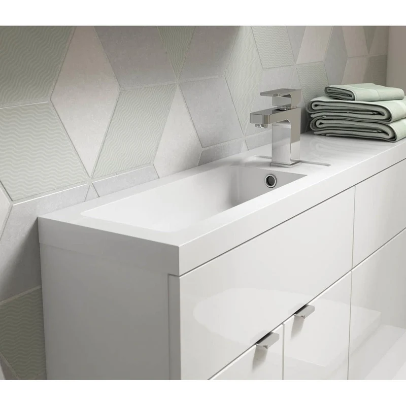 Hudson Reed Fusion Wall Hung Slimline 1000mm Vanity Unit & Basin