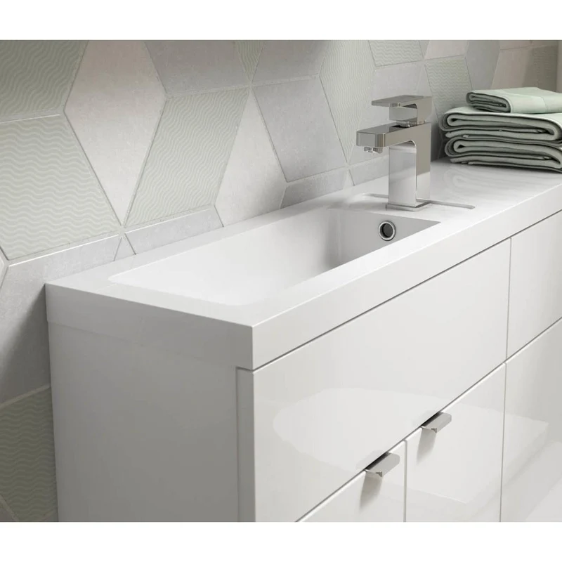 Hudson Reed Fusion Wall Hung Slimline 1200mm Vanity Unit & Basin