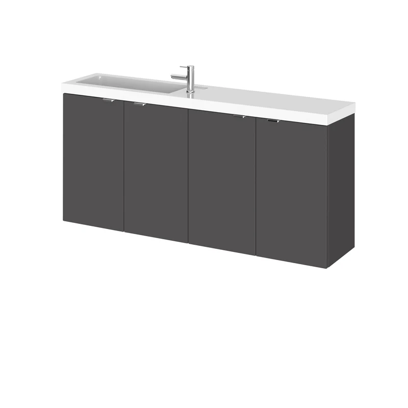 Hudson Reed Fusion Wall Hung Slimline 1200mm Vanity Unit & Basin
