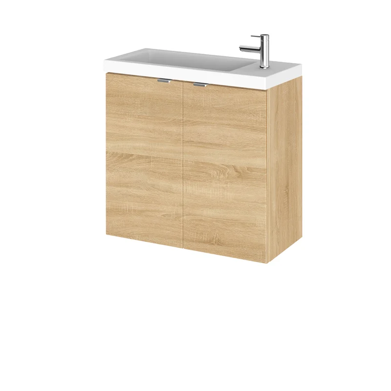 Hudson Reed Fusion Wall Hung Slimline 600mm Vanity Unit & Basin