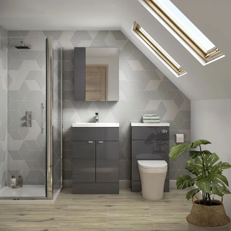 Hudson Reed Fusion Floor Standing 600mm WC Unit With Polymarble Top