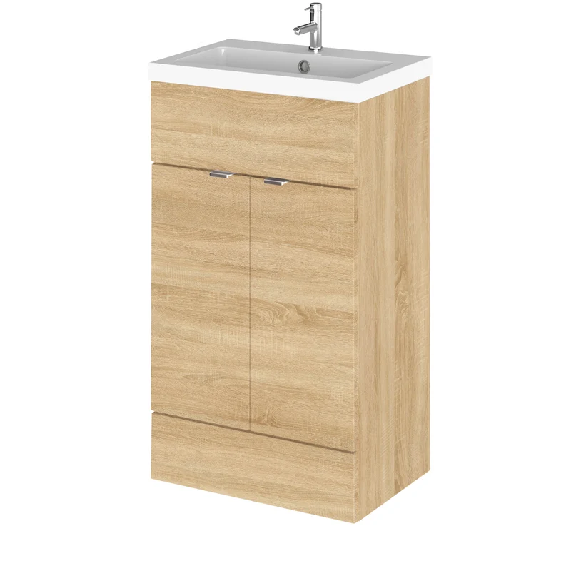 Hudson Reed Fusion Floor Standing 500mm Vanity Unit & Basin