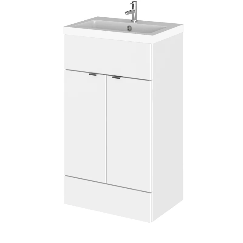 Hudson Reed Fusion Floor Standing 500mm Vanity Unit & Basin