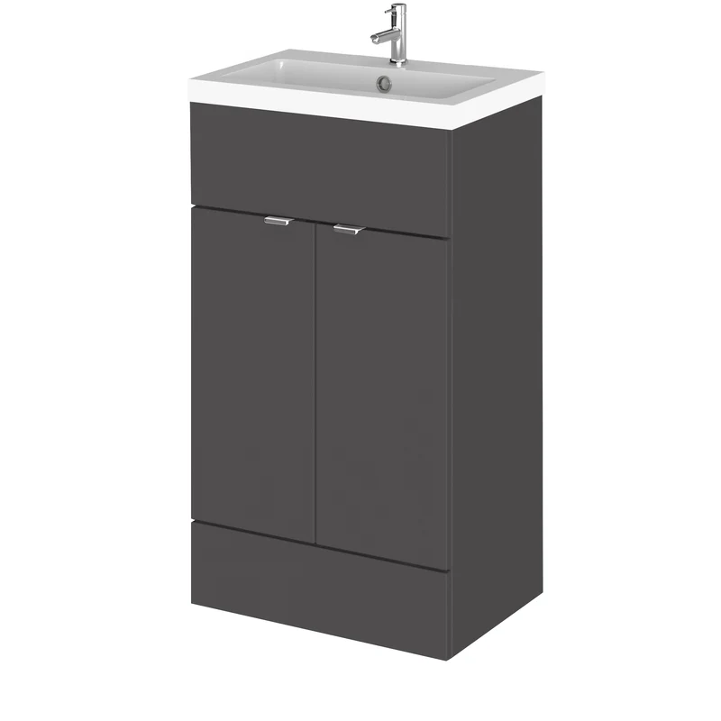 Hudson Reed Fusion Floor Standing 500mm Vanity Unit & Basin