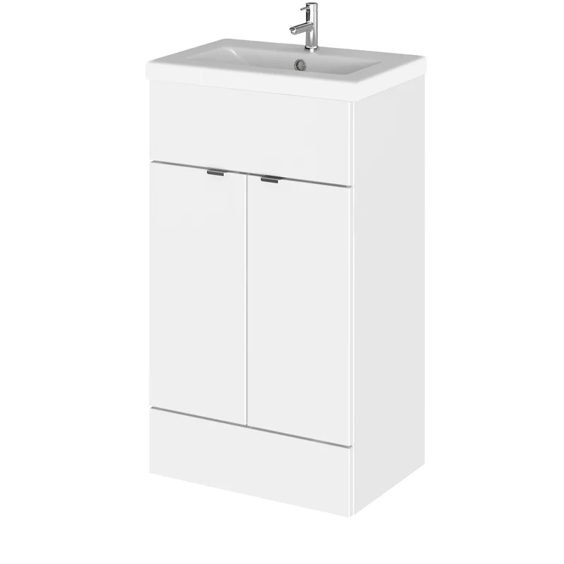 Hudson Reed Fusion Floor Standing 500mm Vanity Unit & Basin