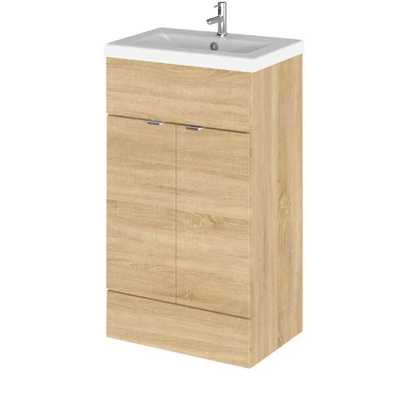 Hudson Reed Fusion Floor Standing 500mm Vanity Unit & Basin