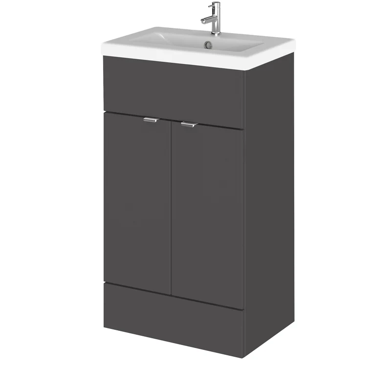 Hudson Reed Fusion Floor Standing 500mm Vanity Unit & Basin