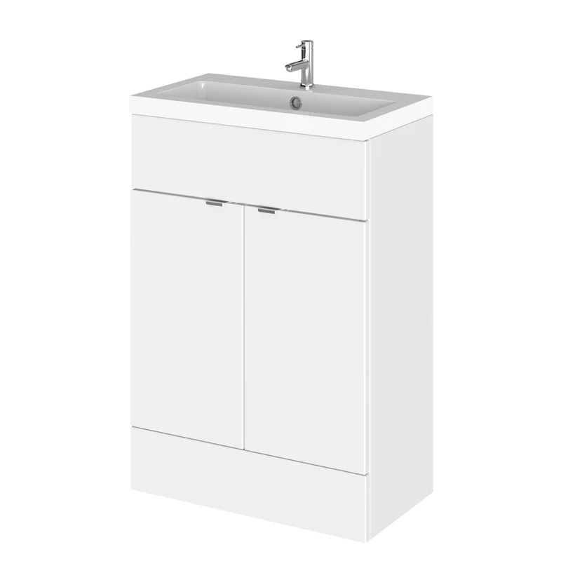 Hudson Reed Fusion Floor Standing 600mm Vanity Unit & Basin