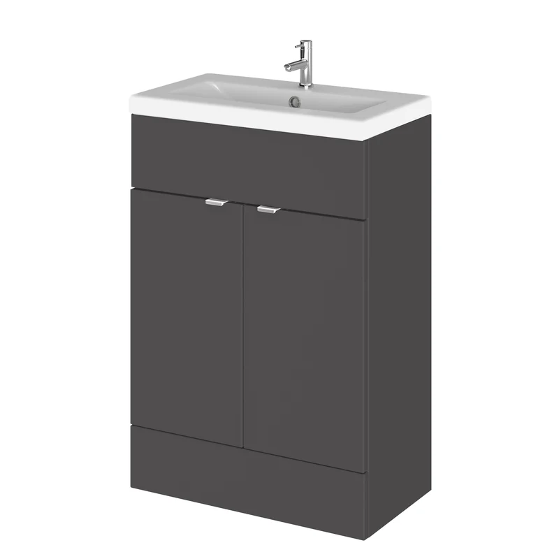 Hudson Reed Fusion Floor Standing 600mm Vanity Unit & Basin