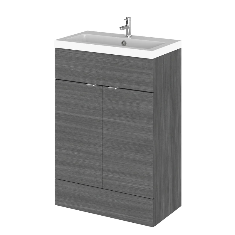 Hudson Reed Fusion Floor Standing 600mm Vanity Unit & Basin