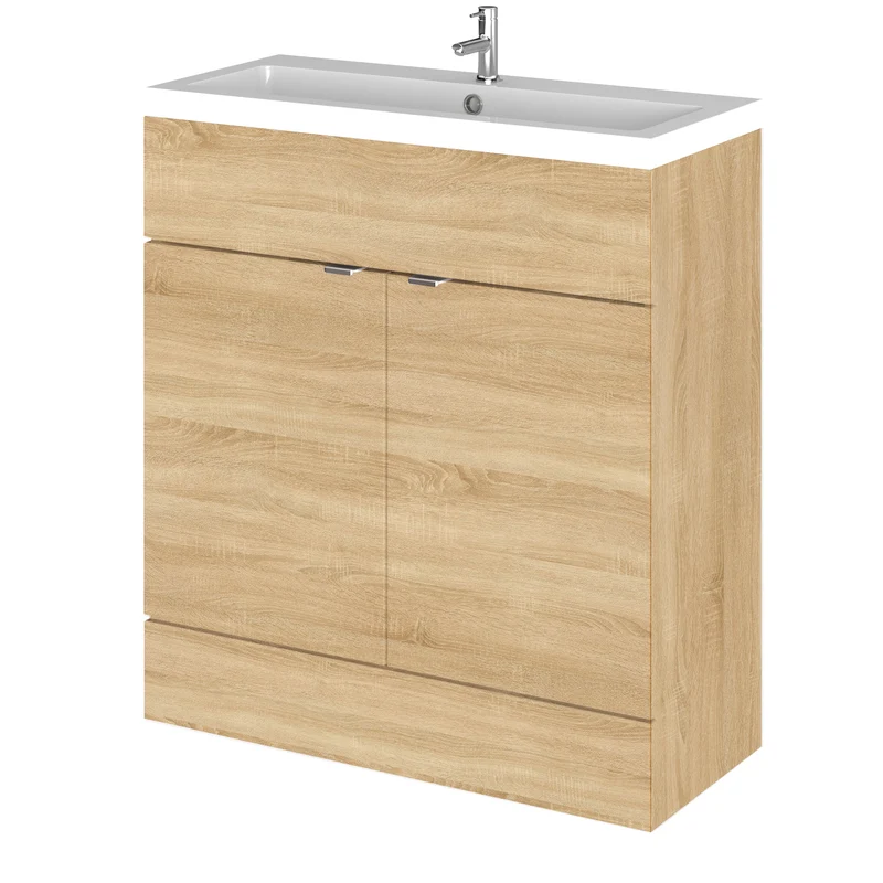 Hudson Reed Fusion Floor Standing 800mm Vanity Unit & Basin