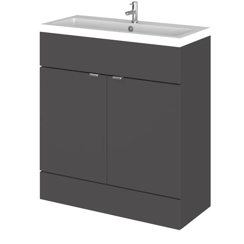 Hudson Reed Fusion Floor Standing 800mm Vanity Unit & Basin