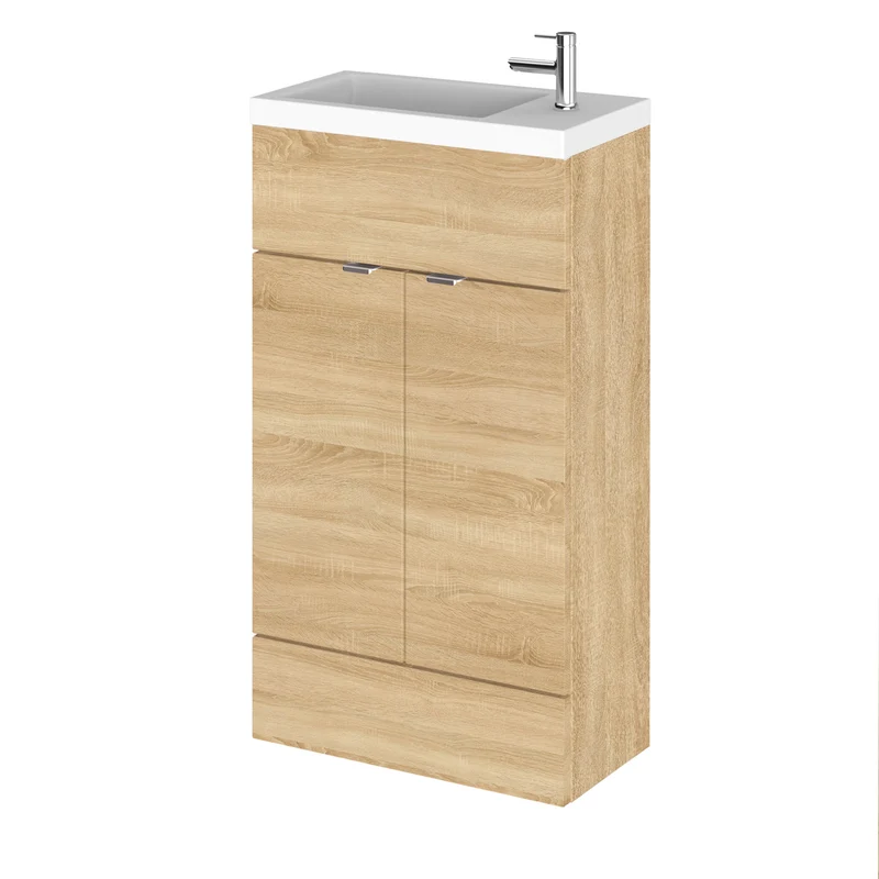 Hudson Reed Fusion Floor Standing Slimline 500mm Vanity Unit & Basin