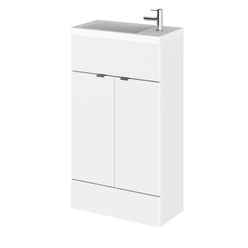 Hudson Reed Fusion Floor Standing Slimline 500mm Vanity Unit & Basin
