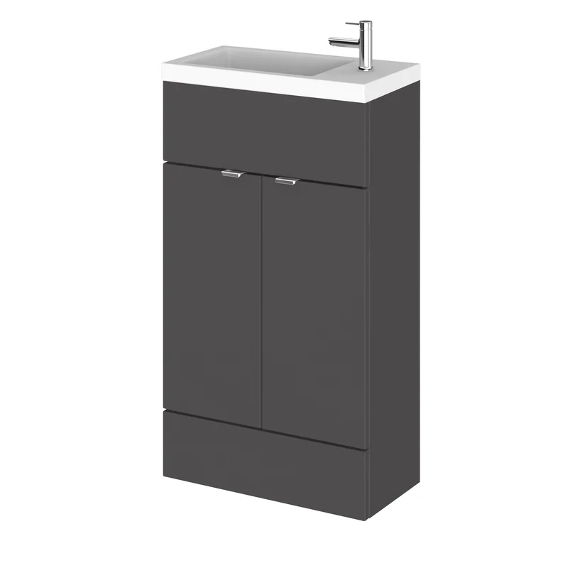 Hudson Reed Fusion Floor Standing Slimline 500mm Vanity Unit & Basin