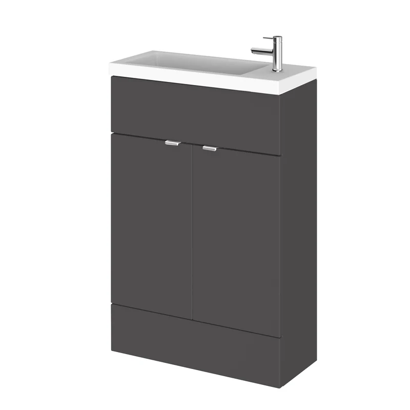 Hudson Reed Fusion Floor Standing Slimline 600mm Vanity Unit & Basin