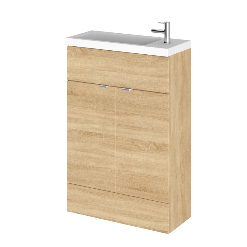 Hudson Reed Fusion Floor Standing Slimline 600mm Vanity Unit & Basin