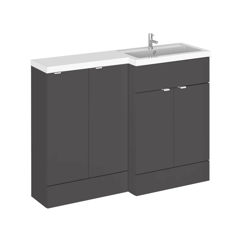 Hudson Reed Fusion 1200mm Floorstanding Combination Unit With 2 x 300mm Base Units