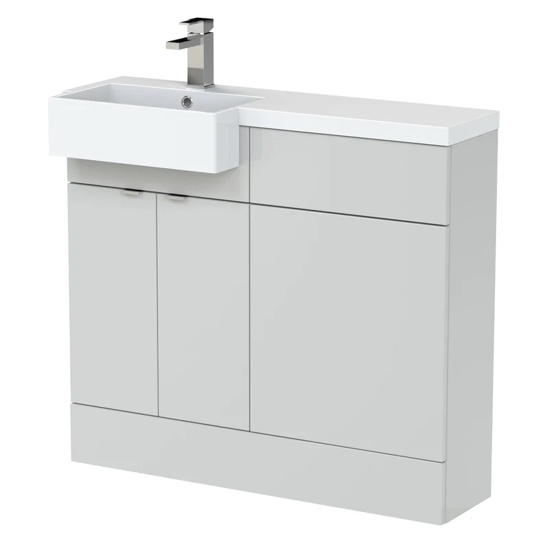 Hudson Reed Fusion 1000mm Floorstanding Combination Unit With Square Semi Recessed Basin