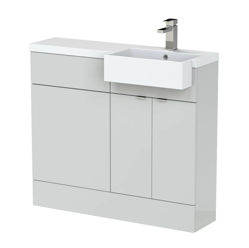 Hudson Reed Fusion 1000mm Floorstanding Combination Unit With Square Semi Recessed Basin