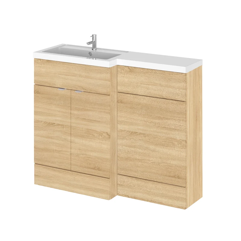 Hudson Reed Fusion 1100mm Floorstanding Combination Unit With L Shaped Basin