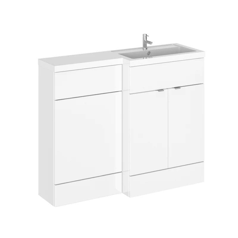 Hudson Reed Fusion 1100mm Floorstanding Combination Unit With L Shaped Basin