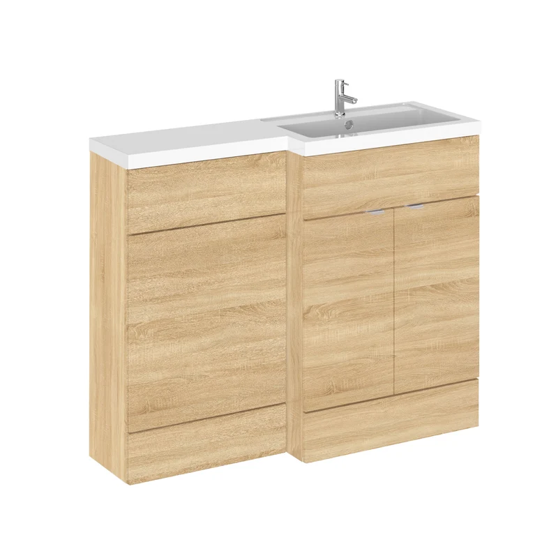 Hudson Reed Fusion 1100mm Floorstanding Combination Unit With L Shaped Basin
