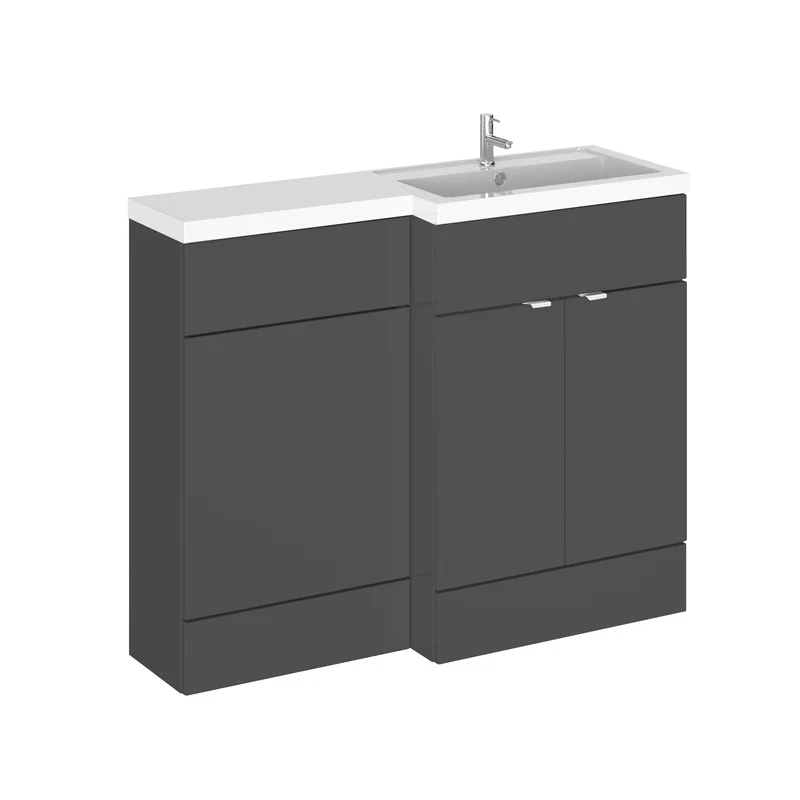 Hudson Reed Fusion 1100mm Floorstanding Combination Unit With L Shaped Basin