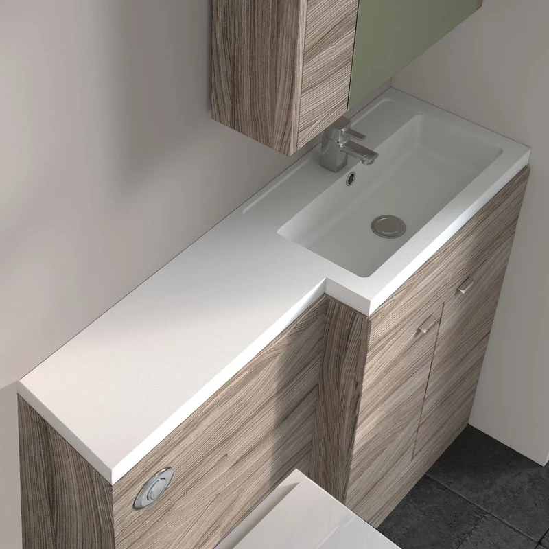 Hudson Reed Fusion 1000mm Floorstanding Combination Unit With L Shaped Basin