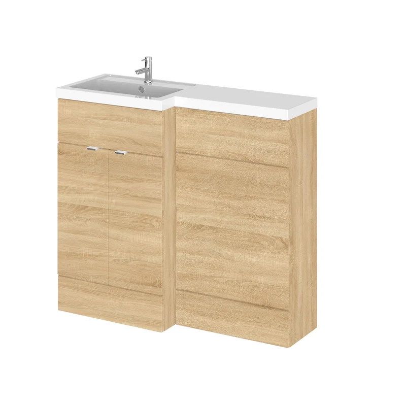Hudson Reed Fusion 1000mm Floorstanding Combination Unit With L Shaped Basin