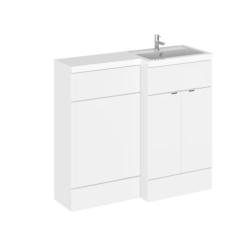 Hudson Reed Fusion 1000mm Floorstanding Combination Unit With L Shaped Basin
