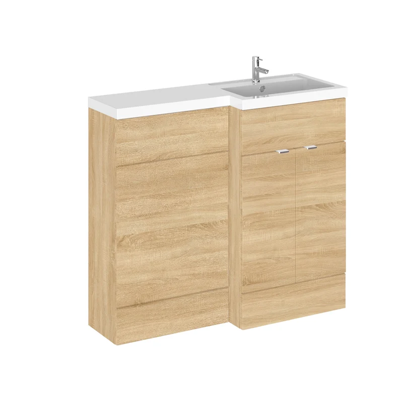 Hudson Reed Fusion 1000mm Floorstanding Combination Unit With L Shaped Basin