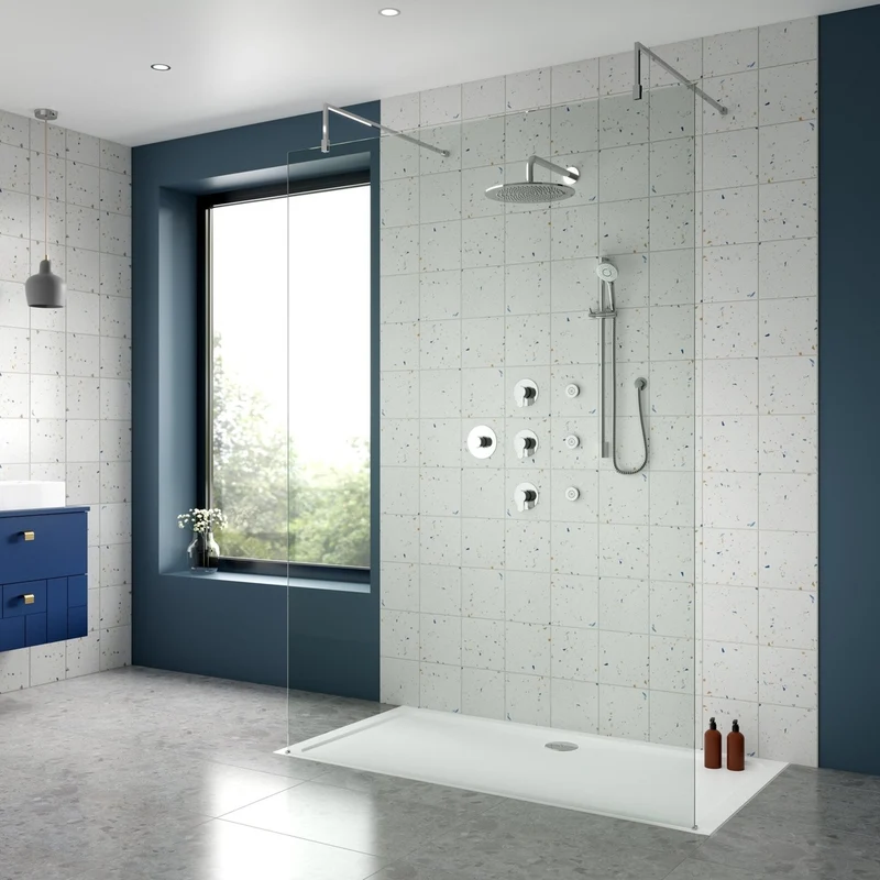 Nuie 3 Outlet Arvan Bundle With Stop Taps Contemporary Chrome Brass ABS