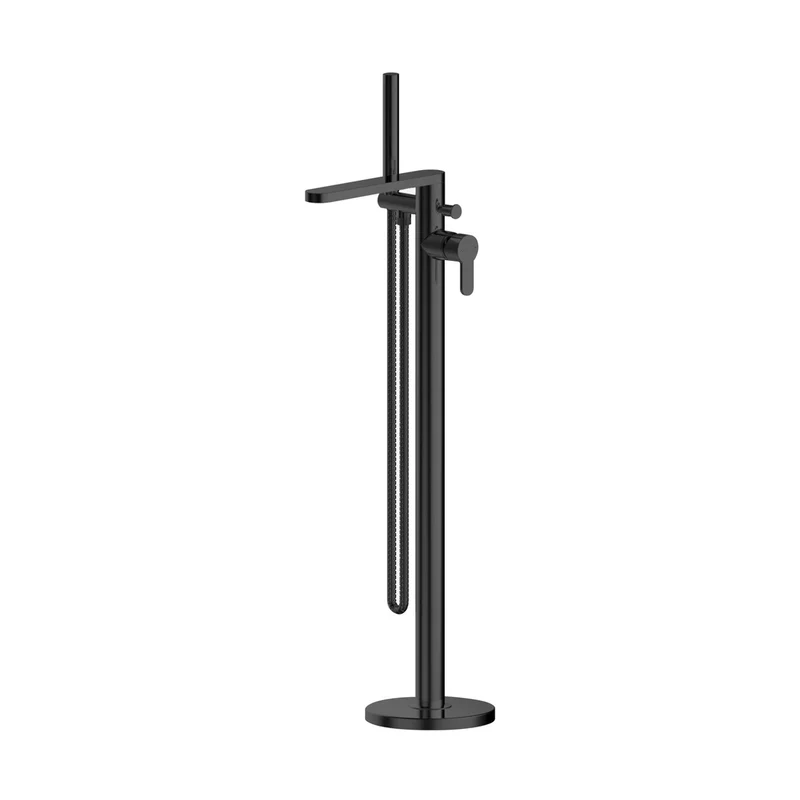 Nuie Arvan Freestanding Bath Shower Mixer Contemporary Matt Black Brass ABS,plastic 880x200x282mm