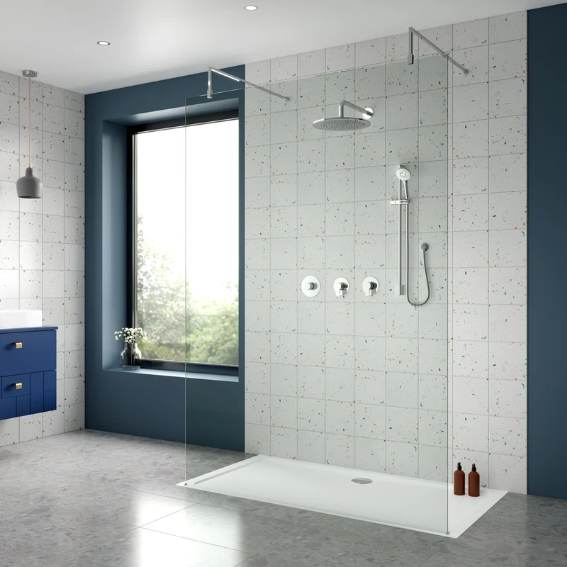 Nuie 2 Outlet Arvan Bundle With Stop Tap & Diverter Contemporary Chrome Brass ABS