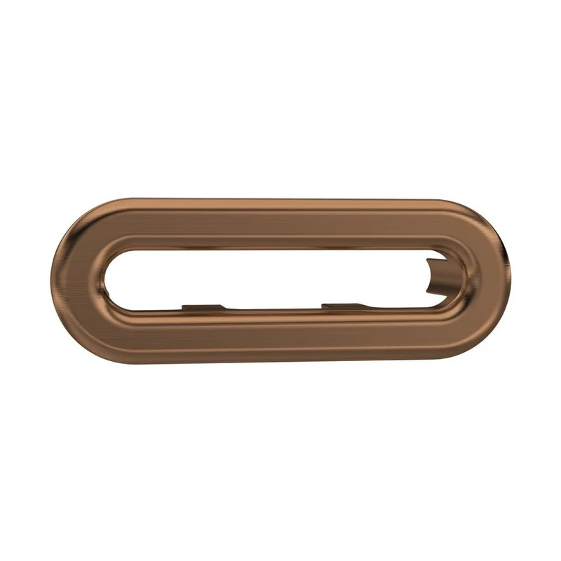 Nuie Oval Overflow Cover Contemporary Brushed Bronze ABS 19x54x10mm
