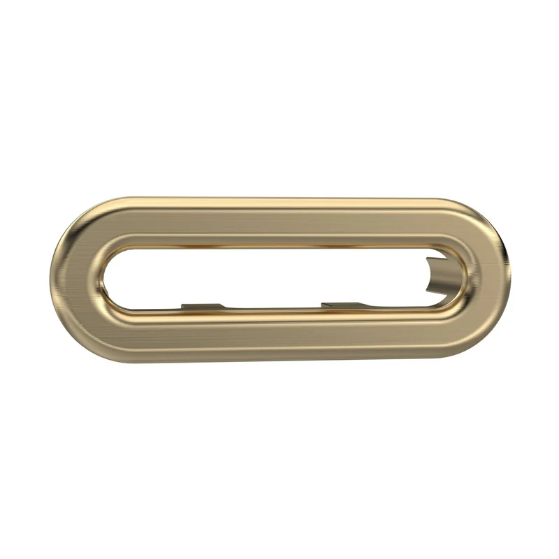 Nuie Basin Accessories Oval Brushed Brass Overflow Cover Contemporary ABS 26x50x10mm